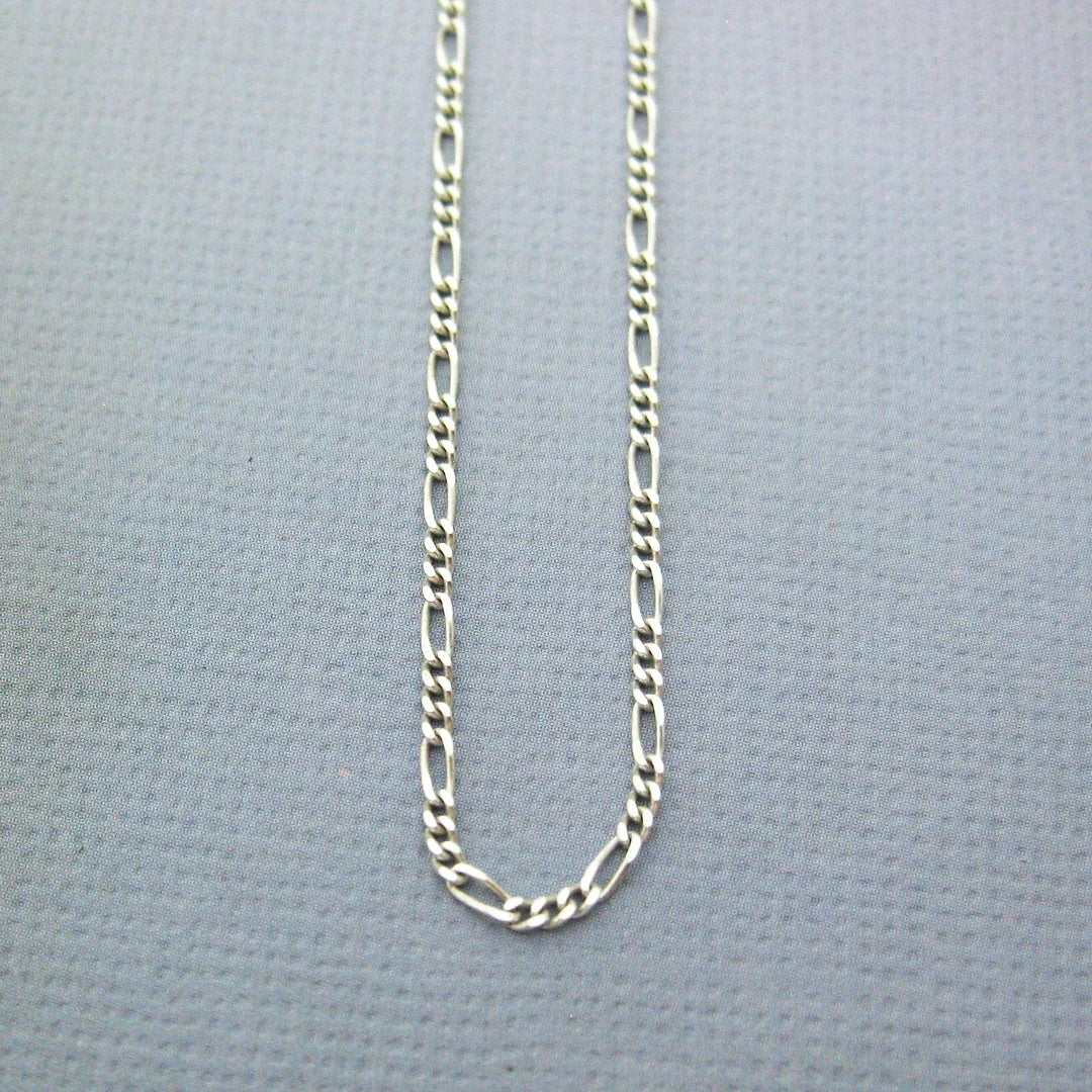 Silver Figaro Neck Chain For Men "3 mm"