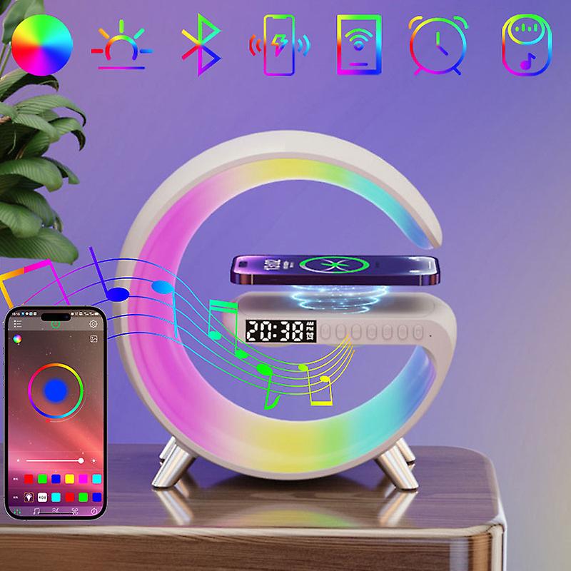 "15W Wireless Charger Stand with Speaker & Night Light"