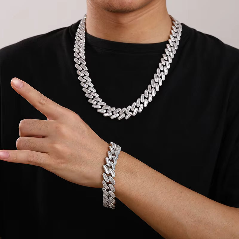 Diamond Iced Bracelet & Necklace