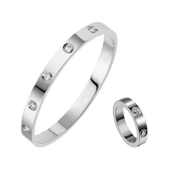 "Cartier Love Bracelet And Ring Set"