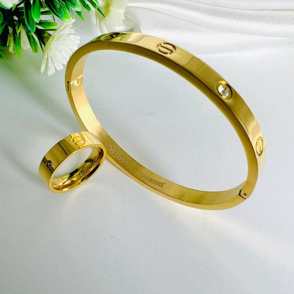 "Cartier Love Bracelet And Ring Set"