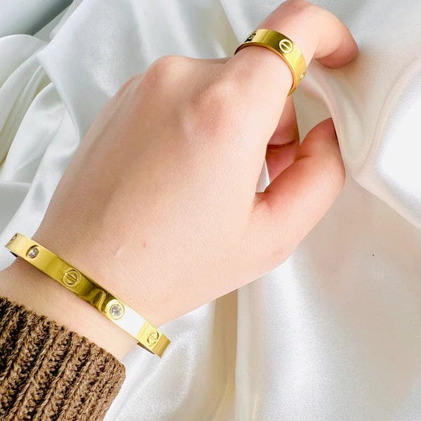 "Cartier Love Bracelet And Ring Set"