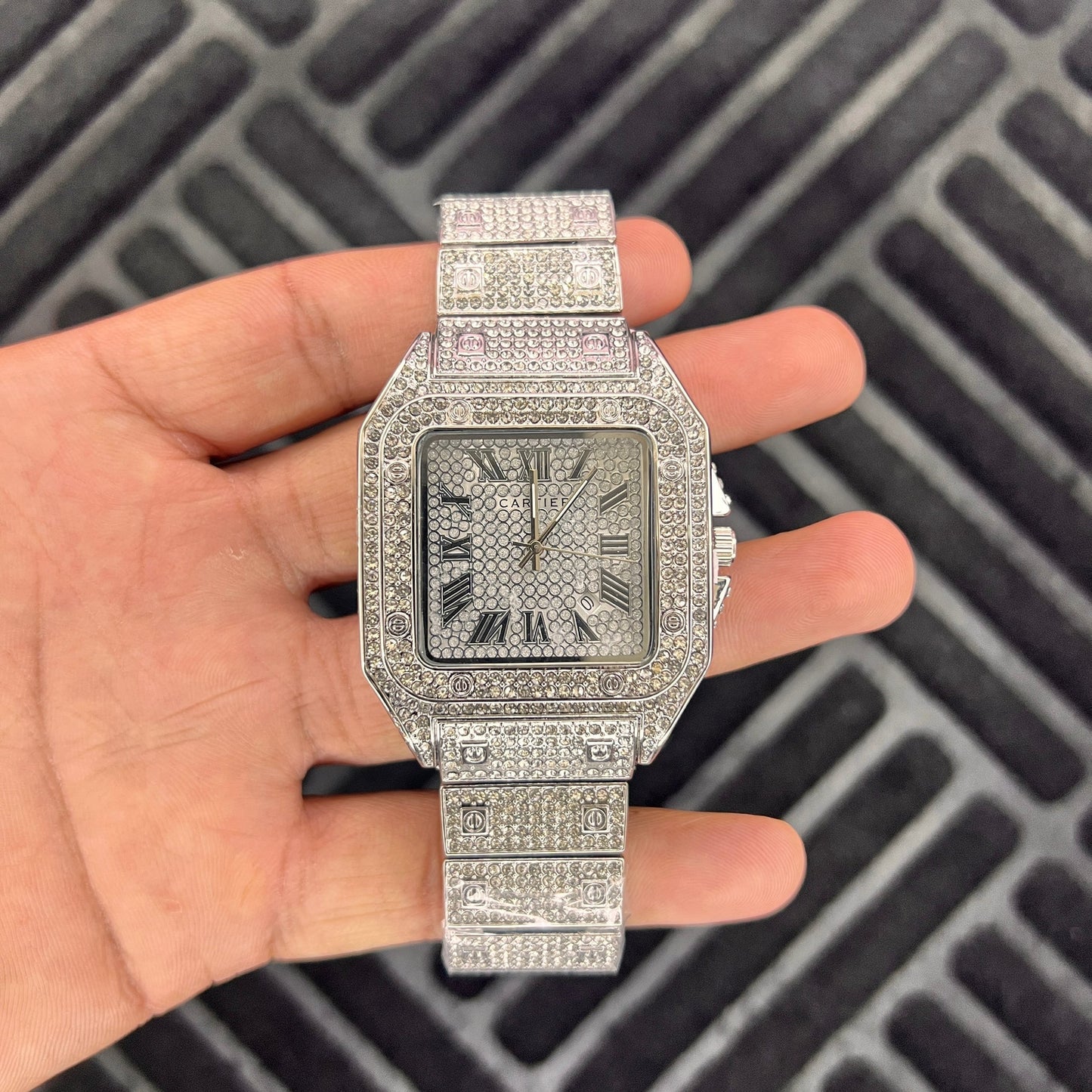 Premium Iced Cartier Watch