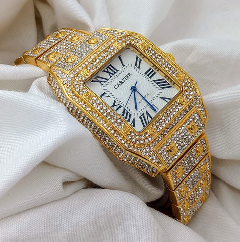Premium Iced Cartier Watch