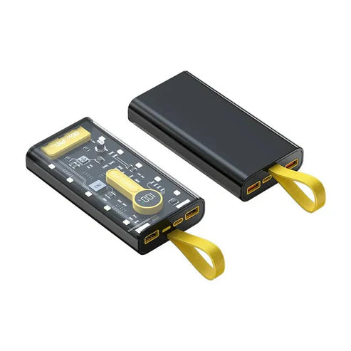 "Transparent 20,000mAh Power Bank: Fast 66W Charging, 10,000mAh PD 22W"