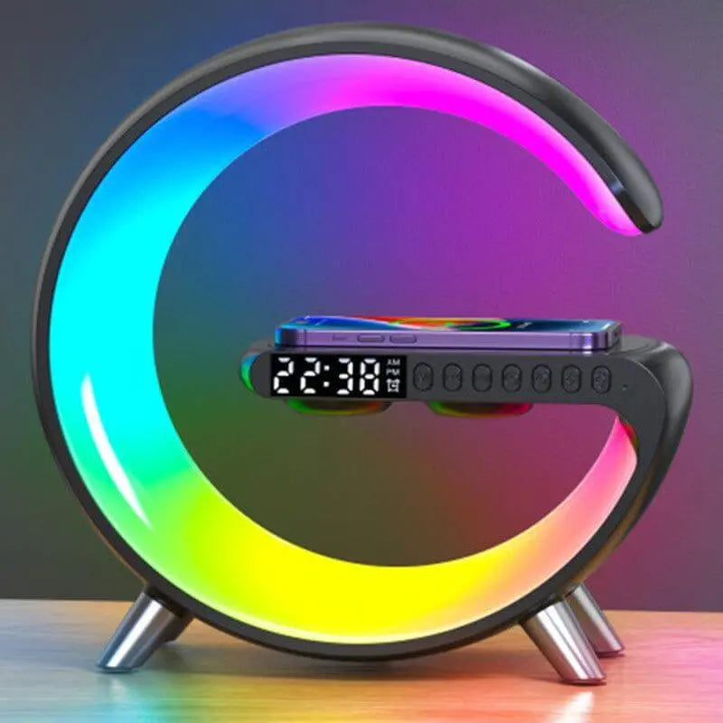 "15W Wireless Charger Stand with Speaker & Night Light"