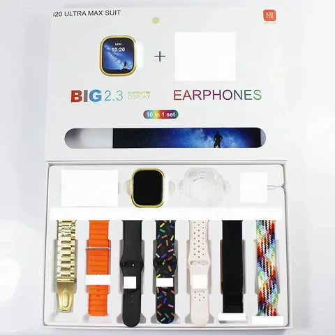 :I20 Ultra Max Suit Smart Watch With Earbuds: