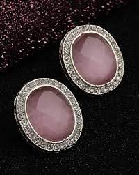 "Pastel Pink Zircon Studs"