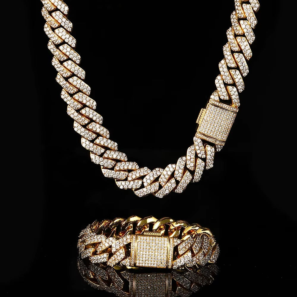Diamond Iced Bracelet & Necklace