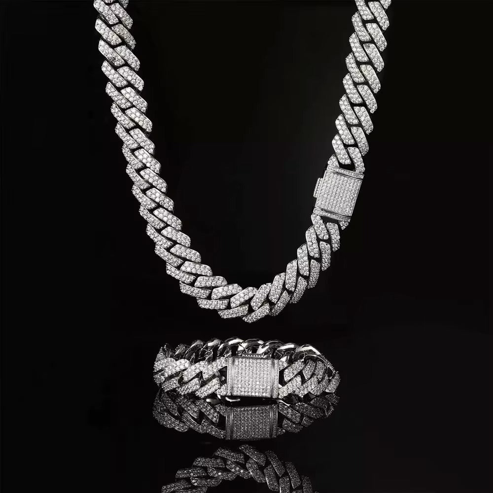 Diamond Iced Bracelet & Necklace
