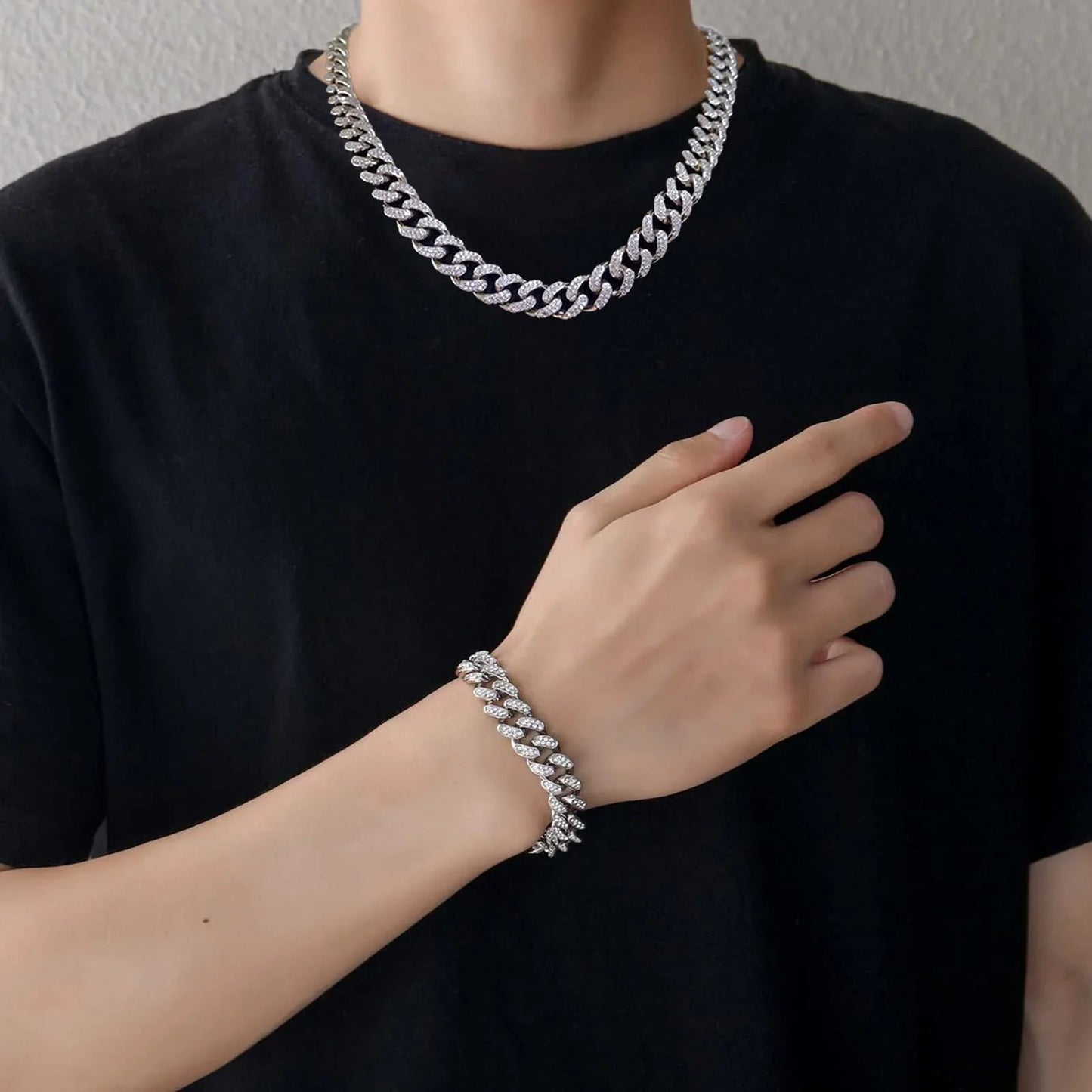 Diamond Iced Bracelet & Necklace